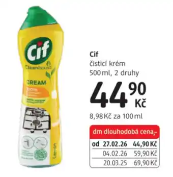 dm drogerie Cif čisticí krém nabídka