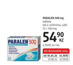 dm drogerie PARALEN 500 mg tablety lék k vnitřnímu užití nabídka