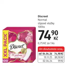 dm drogerie Discreet Normal slipové vložky nabídka