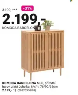Möbelix Komoda barcelona nabídka