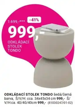 Möbelix Odkládací stolek tondo nabídka