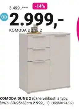Möbelix Komoda dune 2 nabídka
