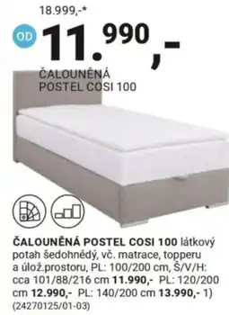 Möbelix Čalouněná postel cosi 100 nabídka
