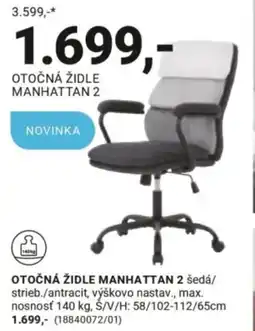 Möbelix Otočná židle manhattan 2 nabídka