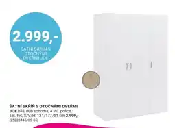 Möbelix Šatní skříň s otočnými dveřmi joe nabídka