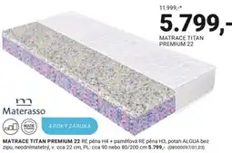 Möbelix Matrace titan premium 22 nabídka