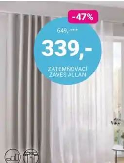 Möbelix Zatemňovací závěs allan nabídka