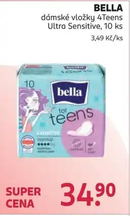 Rossmann BELLA dámské vložky 4Teens nabídka