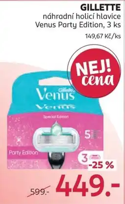 Rossmann GILLETTE náhradní holicí hlavice nabídka