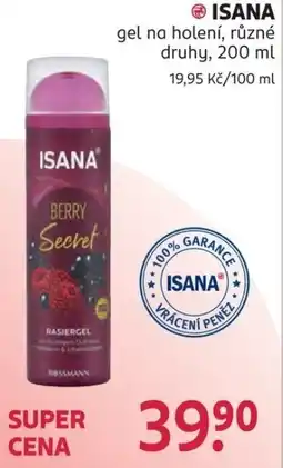 Rossmann ISANA gel na holení nabídka