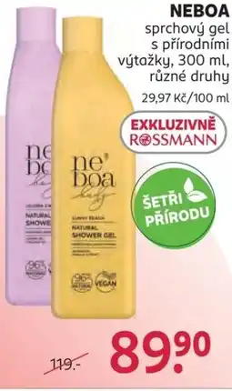 Rossmann NEBOA sprchový gel nabídka