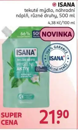 Rossmann ISANA tekuté mýdlo, náhradní náplň nabídka