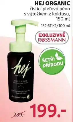 Rossmann HEJ ORGANIC čisticí pleťová pěna nabídka