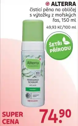 Rossmann ALTERRA čisticí pěna na obličej nabídka