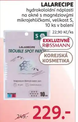 Rossmann LALARECIPE hydrokoloidní náplasti nabídka