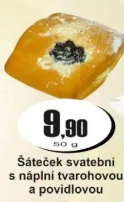 Adam Šáteček svatební s náplní tvarohovou a povidlovou nabídka