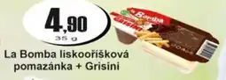 Adam La Bomba lískooříšková pomazánka + Grisini nabídka