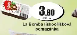 Adam La Bomba lískooříšková pomazánka nabídka