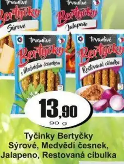 Adam Tyčinky Bertyčky Sýrové, Medvědí česnek, Jalapeno, Restovaná cibulka nabídka