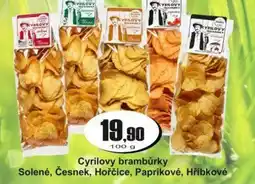 Adam Cyrilovy brambůrky Solené, Česnek, Hořčice, Paprikové, Hříbkové nabídka