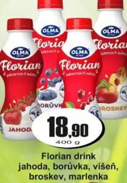 Adam Olma Florian drink jahoda, borůvka, višeň, broskev, marlenka nabídka
