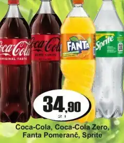 Adam Coca-Cola, Coca-Cola Zero, Fanta Pomeranč, Sprite nabídka