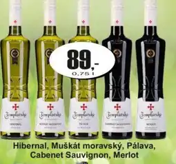 Adam Hibernal, Muškát moravský, Pálava, Cabenet Sauvignon, Merlot nabídka