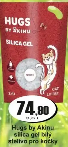 Adam Hugs by Akinu silica gel bílý stelivo pro kočky nabídka