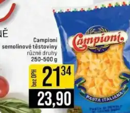Jip Campioni semolinové těstoviny nabídka