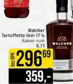 Jip Walcher Tartuffetto likér 17% Kakao-rum nabídka