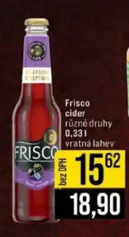 Jip Frisco cider nabídka