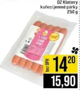 Jip DZ Klatovy kuřecí jemné párky nabídka