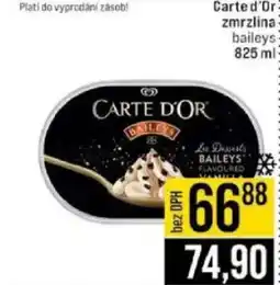 Jip Carte d'Or zmrzlina baileys nabídka