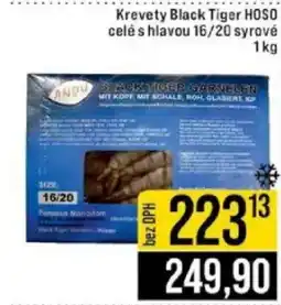 Jip Krevety Black Tiger HOSO: celé s hlavou 16/20 syrové nabídka