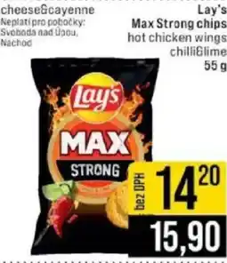 Jip Lay's Max Strong chips hot chicken wings nabídka