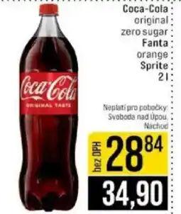 Jip Coca-Cola original zero sugar Fanta orange Sprite nabídka