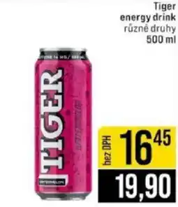 Jip Tiger energy drink nabídka
