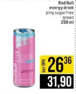 Jip Red Bull energy drink ping sugarfree green nabídka