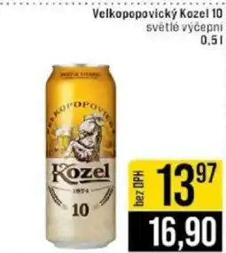 Jip Velkopopovický Kozel 10: světlé výčepní nabídka