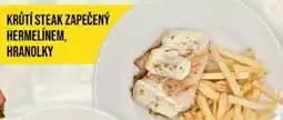 Jip Krůtí steak zapečený hermelínem, hranolky nabídka