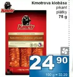 Jip Kmotrova klobása nabídka