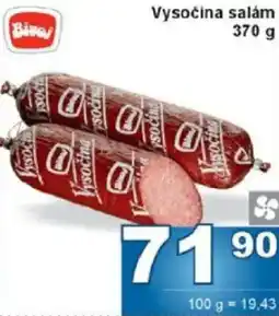 Jip Vysočina salám nabídka