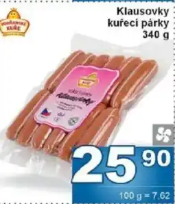 Jip Klausovky kuřecí párky nabídka