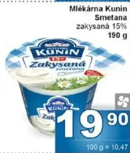 Jip Mlékárna Kunín Smetana zakysaná 15% nabídka