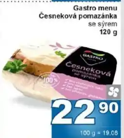 Jip Gastro menu Česneková pomazánka nabídka