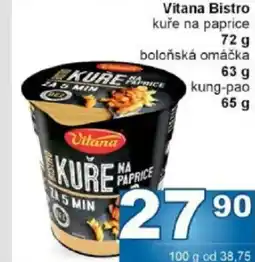 Jip Vitana Bistro kuře na paprice nabídka