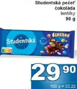 Jip Studentská pečeť' čokoláda lentilky nabídka