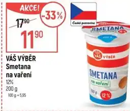 Globus VÁŠ VÝBĚR Smetana na vaření nabídka