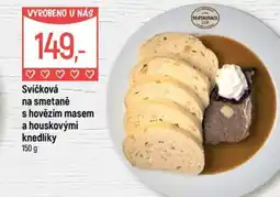 Globus Svíčková na smetaně s hovězím masem a houskovými knedlíky nabídka