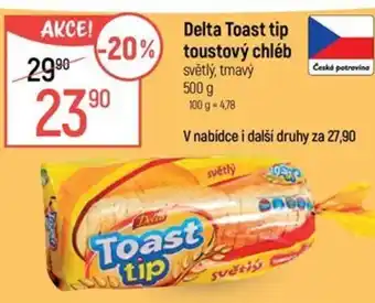 Globus Delta Toast tip toustový chléb nabídka